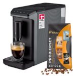 Tchibo Esperto Mini Volautomaat - Compacte Koffiemachine met Mahlwerk, Touch-Display & Intense+ (16cm)