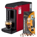 Tchibo Esperto mini Volautomatische Koffiemachine Rood - 16 cm breed met Maalbonen & Probierset
