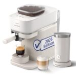 PHILIPS Baristina Espressomachine met Maalwerk & Melkopschuimer, 16 Bar, Wit